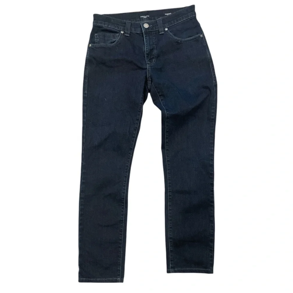 Fidelity Torino Slim Dark Wash Jeans 29 Minimal Stretch Clean Denim - Picture 2 of 11